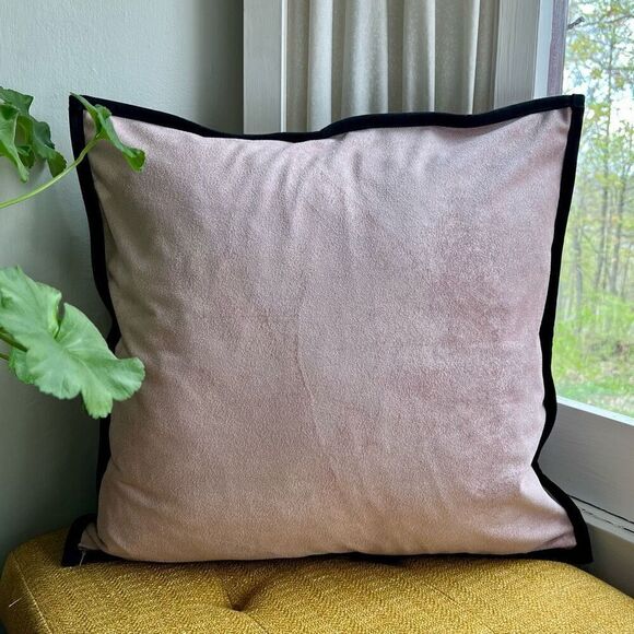 Pink and Black Embroidered Luxury Tufted Pillow Cover - Picture 4 of 4
